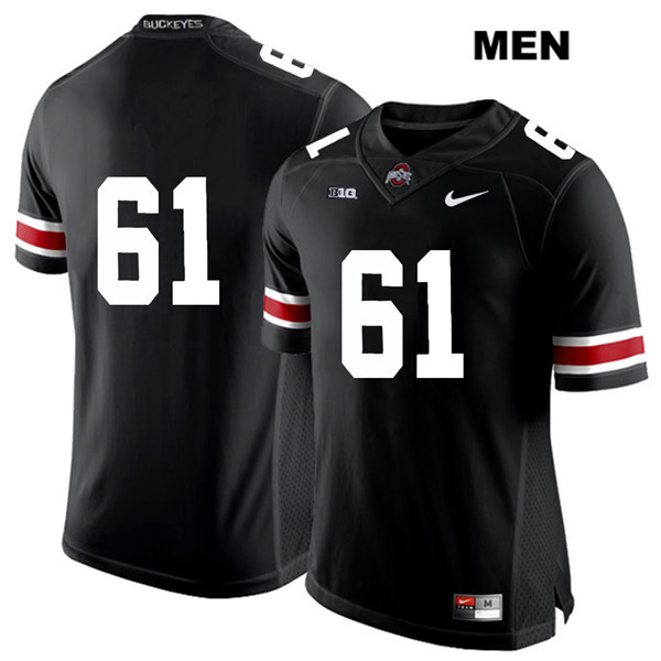 Ohio State Buckeyes Men's Gavin Cupp #61 White Number Black Authentic Nike No Name College NCAA Stitched Football Jersey QE19O03UL